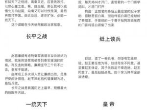 赵括纸上谈兵与实战策略之反思：战略制定与执行力的战争艺术探讨