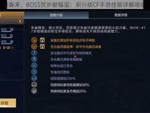 《金鸡报春来，BOSS贺岁献福蛋：刷分版CF手游技能详解咯咯哒大赏》