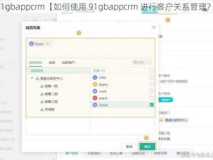 91gbappcrm【如何使用 91gbappcrm 进行客户关系管理？】