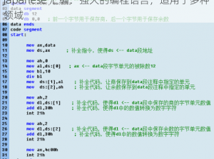 Japanese 汇编：强大的编程语言，适用于多种领域