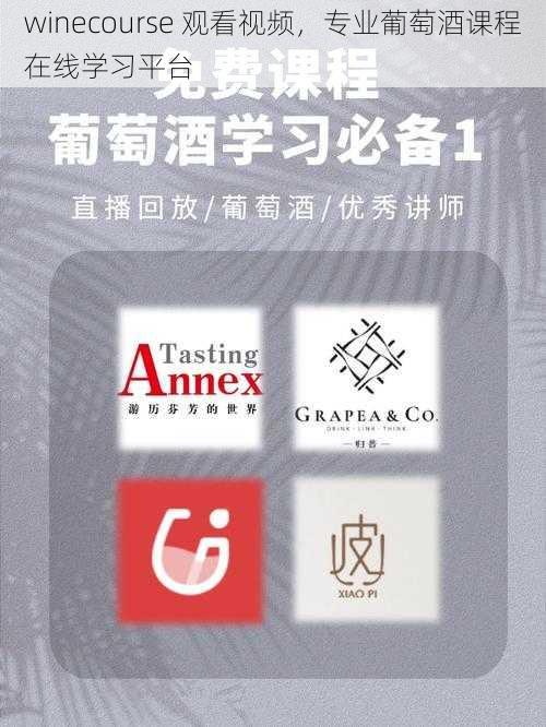 winecourse 观看视频，专业葡萄酒课程在线学习平台