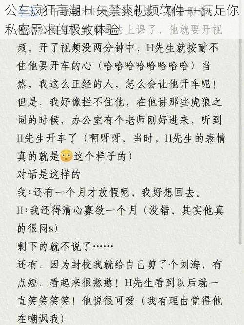 公车疯狂高潮 H 失禁爽视频软件——满足你私密需求的极致体验