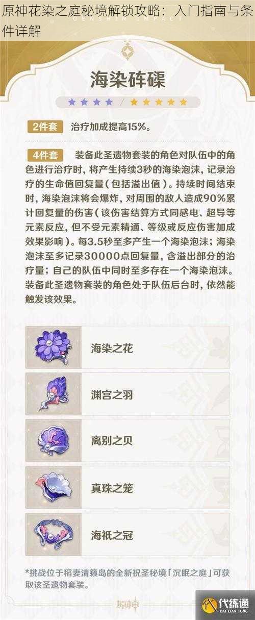 原神花染之庭秘境解锁攻略：入门指南与条件详解