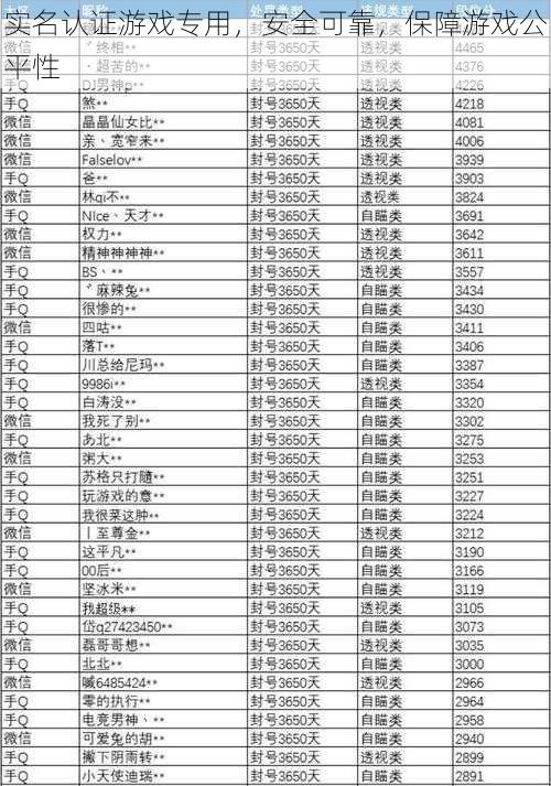 实名认证游戏专用，安全可靠，保障游戏公平性