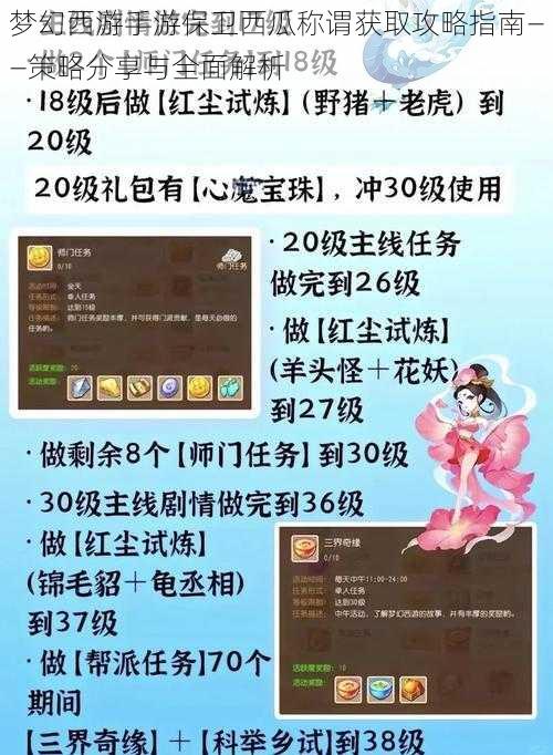 梦幻西游手游保卫西瓜称谓获取攻略指南——策略分享与全面解析