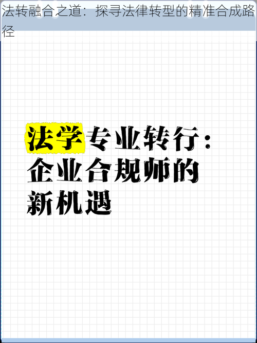 法转融合之道：探寻法律转型的精准合成路径