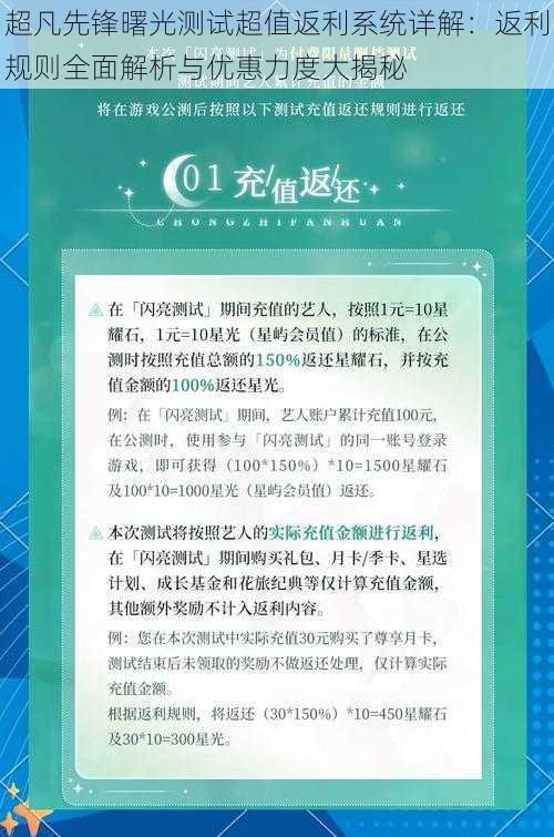 超凡先锋曙光测试超值返利系统详解：返利规则全面解析与优惠力度大揭秘