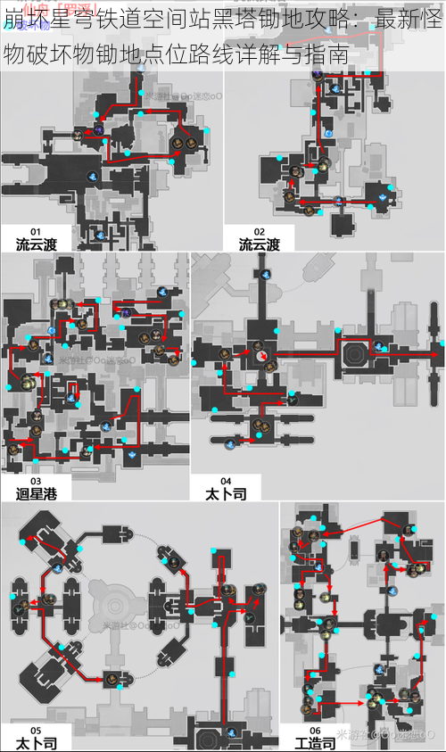 崩坏星穹铁道空间站黑塔锄地攻略：最新怪物破坏物锄地点位路线详解与指南