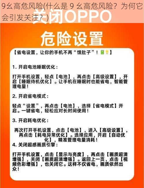 9幺高危风险(什么是 9 幺高危风险？为何它会引发关注？)