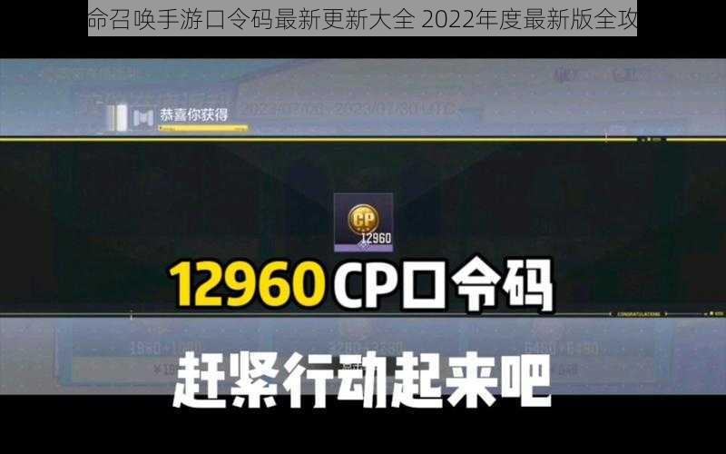 使命召唤手游口令码最新更新大全 2022年度最新版全攻略