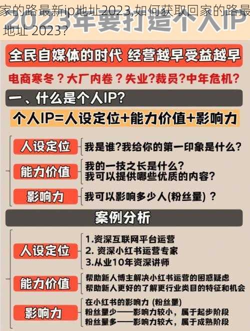 回家的路最新ip地址2023,如何获取回家的路最新 IP 地址 2023？