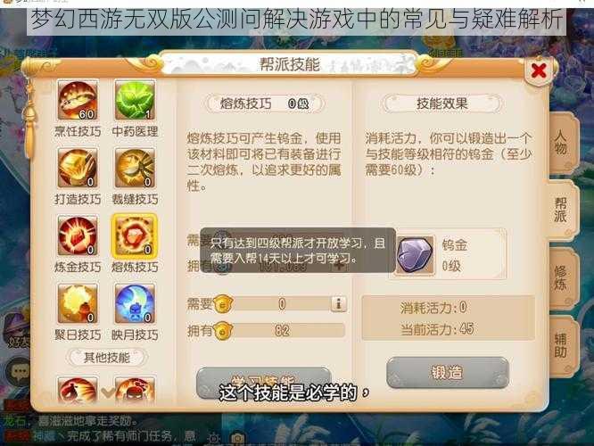 梦幻西游无双版公测问解决游戏中的常见与疑难解析