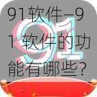 91软件—91 软件的功能有哪些？