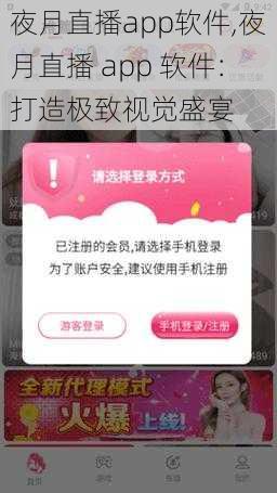 夜月直播app软件,夜月直播 app 软件：打造极致视觉盛宴