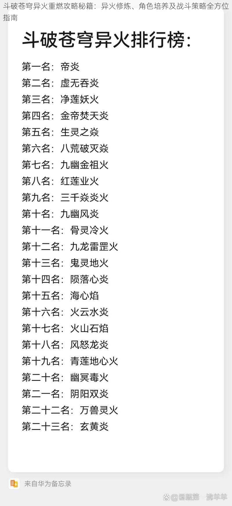 斗破苍穹异火重燃攻略秘籍：异火修炼、角色培养及战斗策略全方位指南