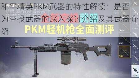 和平精英PKM武器的特性解读：是否为空投武器的深入探讨介绍及其武器介绍