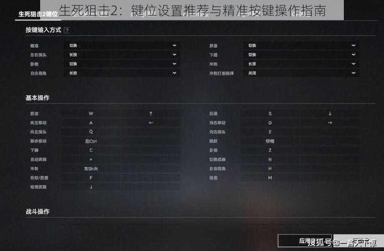 生死狙击2：键位设置推荐与精准按键操作指南