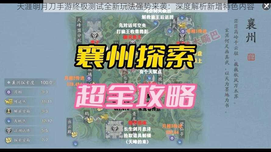 天涯明月刀手游终极测试全新玩法强势来袭：深度解析新增特色内容