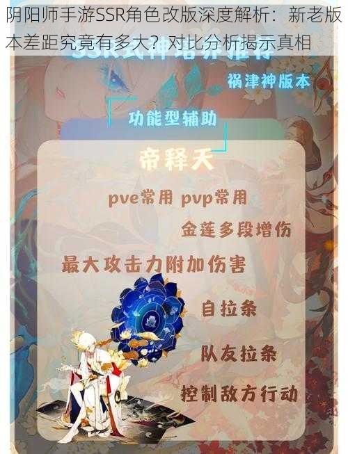 阴阳师手游SSR角色改版深度解析：新老版本差距究竟有多大？对比分析揭示真相