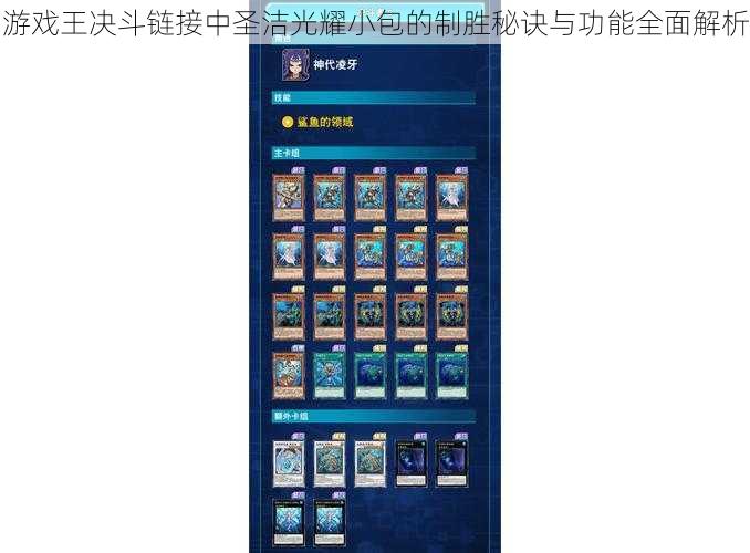 游戏王决斗链接中圣洁光耀小包的制胜秘诀与功能全面解析